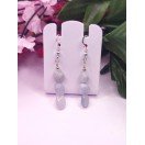 Natural Aquamarine Tumbled Nuggets Earrings